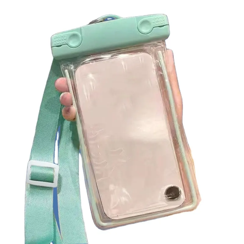 6.7-inch Bag Pvc Mobile Cases Clear Pouch With Lanyard Sponge Frame Waterproof Phone Case