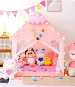 Château de princesse pour enfants en maille ventilée <span class=keywords><strong>rose</strong></span> de luxe, tente <span class=keywords><strong>tipi</strong></span> pour enfants pour bébé - Product Image 2