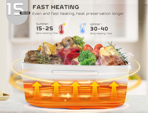 Boîte à lunch électrique chauffante portable pour enfants, avec doublure en acier inoxydable, 110v/12v, pour voiture, bureau, avec sac de transport - Product Image 2