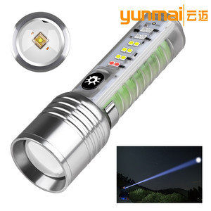ไฟฉายซูม 30W LED สีขาวพร้อมคลิปหนีบปากกาแม่เหล็กในตัวแบตเตอรี่ 18650 ปรับโฟกัสได้สำหรับการใช้งานกลางแจ้ง - Product Image 4