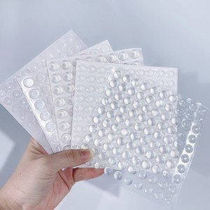 Pieds en <span class=keywords><strong>caoutchouc</strong></span> transparents autocollants individuels à prix de gros – Embouts ronds transparents - Product Image 2