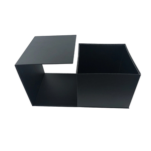 Custom Logo Printing Apparel Lingerie Packaging Magnetic Square Folded Boxes Paper Black
