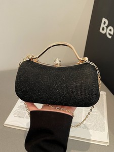 Magnifique Pochette de Soirée Élégante en Satin Couleur Unie Irrégulière pour Femme, Sac à Main de Luxe pour Mariage et Fêtes - Product Image 4