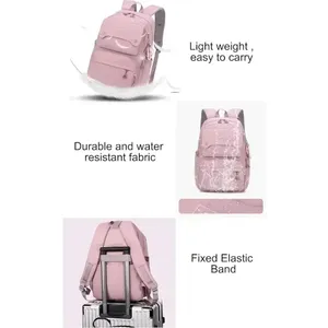 DZ Large Capacity Unisex Fashion Nylon <b>Backpack</b> Zipper Closure Waterproof Polyester Lining Arcuate Shoulder <b>Strap</b> Day Students - Product Image 6