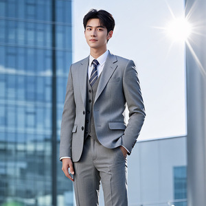 Men's And Women's Professional Suit Set Stretch Wool Blend Anti-Wrinkle Pants Suits For Office Work Commute Uniforms - Product Image 2