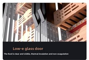 خزانة سيجار نبيذ أحمر بسعة كبيرة وذكاء بدرجة حرارة ثابتة ، خزانة مزدوجة بباب ذهبي مع تقنية ورنيش - Product Image 4