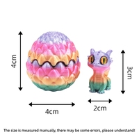 Jouets imprimés en 3D, statue d'œuf de dragon artistique, petite figurine de dragon éclosion, décoration moderne pour la maison, décoration de bureau miniature, âges 5-7
