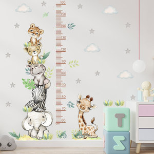 Tableau de hauteur d'autocollant d'animaux mignons de haute qualité pour les enfants autocollants muraux découpés à l'eau pour la décoration intérieure chambre d'enfants - Product Image 1