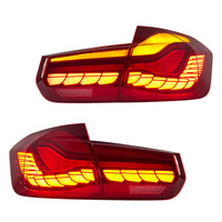 Feux arrière LED SJC Auto, nouveau design, rouge fumé, effet écailles de dragon, GTS, pour BMW F30 F35, haute qualité.