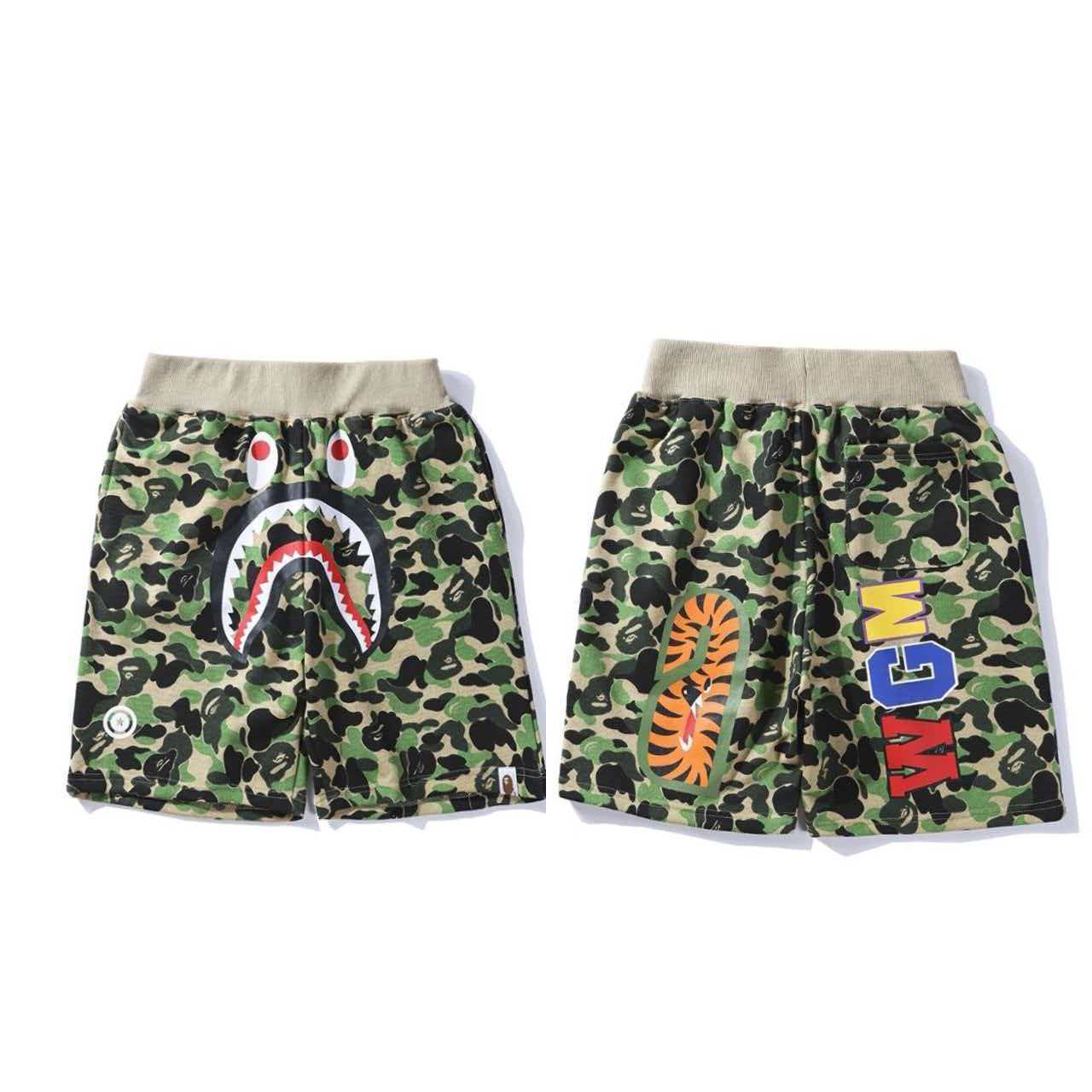 Camouflage green shorts
