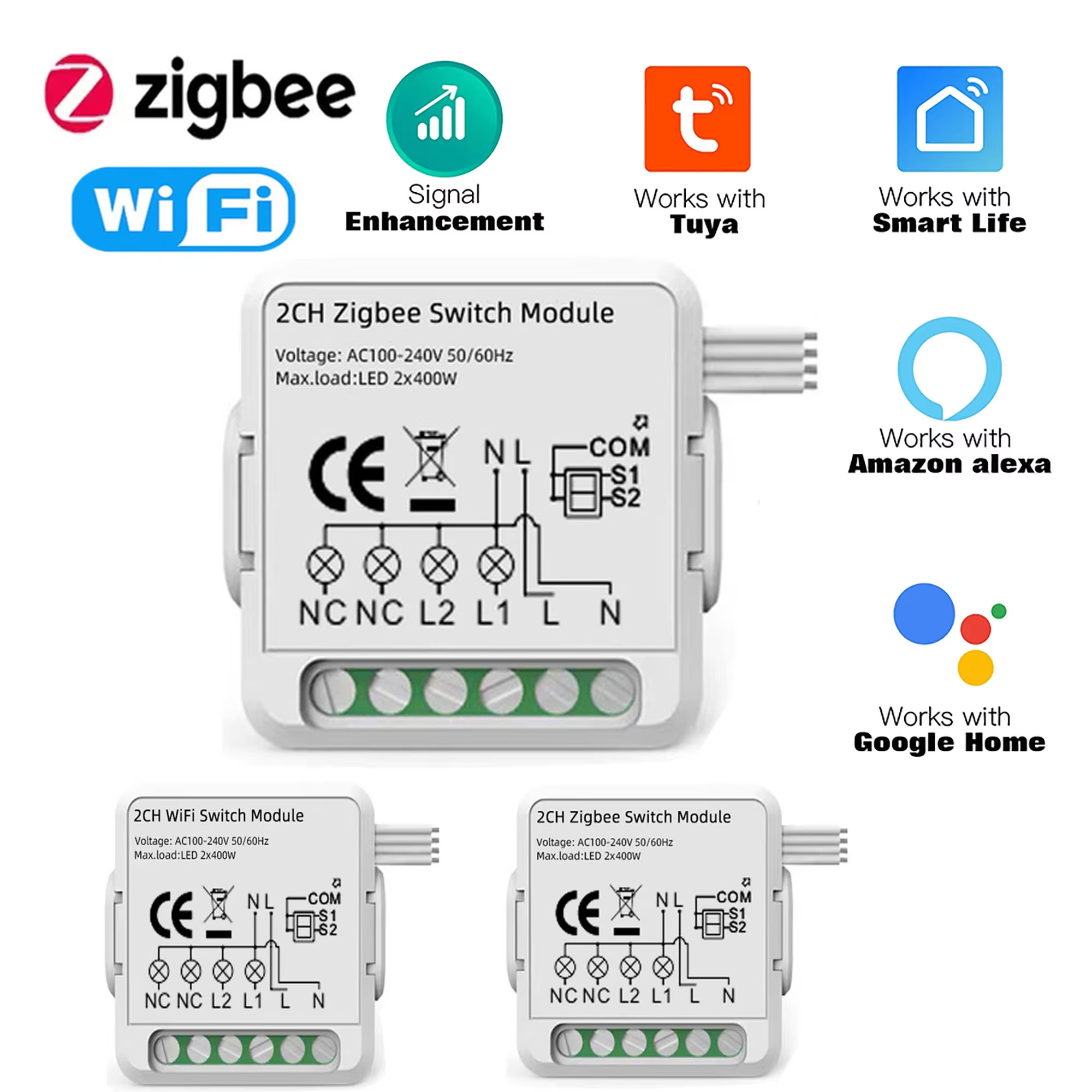 Module de commutation Zigbee 3CH