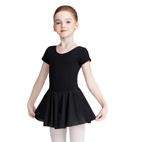 Traje de Danza Lírica Contemporánea para Niños, Leotardo con Corsé de Chifón para Clases y Presentaciones de Danza