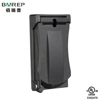 BAO-002 PA6 + 30% boîte de prise répertoriée UL couvercle de prise de protection étanche avec prix de gros