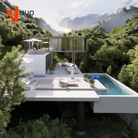 Maison conteneur modulaire préfabriquée de luxe à 2 étages en acier Smart Design Apple Capsule Villa pour une application hôtelière en plein air