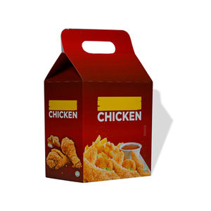 Caja de Pollo Impresa en Cartón FBB Premium con Asas, Caja de Embalaje Desechable Personalizada para Comida Rápida para Llevar - Product Image 6