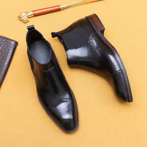 Bottes pour hommes les plus vendues, bottes de travail britanniques tendance à tige haute, chaussures décontractées à tige mi-haute polyvalentes pour hommes - Product Image 5