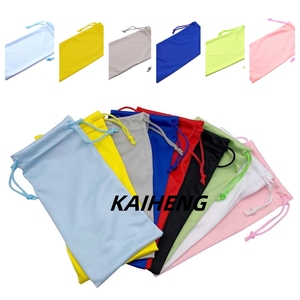 Großhandel Bedruckte Mikrofaser-Brillentasche mit Kordelzug und Stoffeinlage für Sonnenbrillen und Korrekturbrillen - Product Image 6