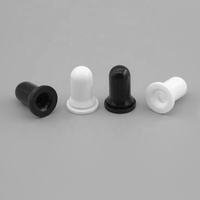 Pompe à goutte en caoutchouc, bulbe de pipette en silicone pour flacon d'huile essentielle, remplacement de la tétine de pipette, pièces de pipette en verre, noir et blanc