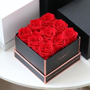 กุหลาบที่เก็บรักษาไว้หรูหราในกล่องสี่เหลี่ยมสีแดงกุหลาบตกแต่งสำหรับวันเกิดวันวาเลนไทน์ของขวัญคริสต์มาสนิรันดร์ยาวนาน3-5ปี - Product Image 6
