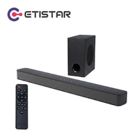 Etistar Modern Premium 2.1ch, Barra de Sonido Inalámbrica de Madera con Subwoofer, Sistema de Cine en Casa con Control Remoto OEMODM