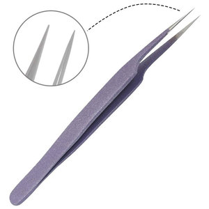 Pince à épiler de précision en acier inoxydable sur mesure pour extensions de cils, fabrication professionnelle, durable, pour la beauté des faux cils - Product Image 2