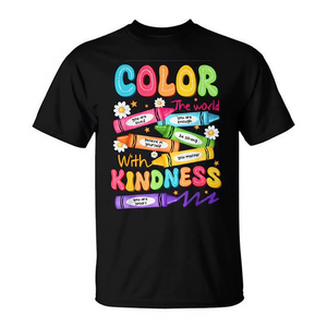 T-shirt Color The World With Kindness pour les enseignants, retour à l'école - Product Image 2