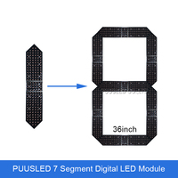 Carte de segment numérique LED de 36 pouces avec module de numéro de chiffre LED à 7 segments de couleur rouge