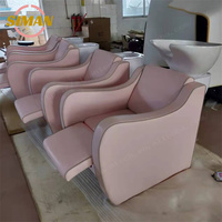 Siman noir pas cher shampooing chaise haute qualité coupe de cheveux Salon de beauté meubles lavage des cheveux avec bol bassin salon de coiffure à vendre