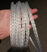 Câbles de haut-parleur en argent pur de haute qualité 2 cœurs 4 cœurs 8 cœurs 4N Câbles de haut-parleur en argent pur 4 fils tressés chaque brin de 20 awg