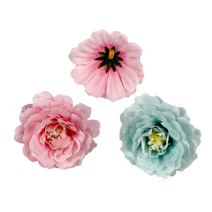Tête de fleur de pivoine artificielle de 6 cm de diamètre, fleur en soie pour décoration de mariage, accessoires de couronne et décoration intérieure - Product Image 5