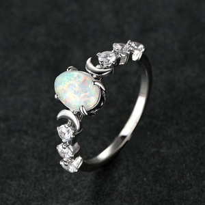 Merryshine Romântico 18K Banhado A Ouro Anillos Plata Antigo Natural Gemstone Personalizado Vermeil Jóias arco-íris Mística <span class=keywords><strong>Opal</strong></span> Anel - Product Image 3