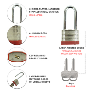 <span class=keywords><strong>Cadenas</strong></span> de sécurité laminé à longue anse, étanche et durable, personnalisé, haute sécurité, fourni directement par l'usine chinoise - Product Image 4