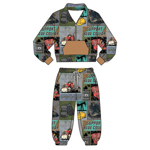 Ensemble pull d'<span class=keywords><strong>Halloween</strong></span> pour enfants, très populaire : haut à demi-zip et pantalon long pour garçons, ensemble <span class=keywords><strong>sweat</strong></span> à demi-zip pour bébés garçons - Product Image 6