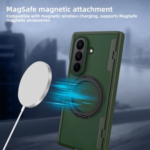 Huanmins Popular 360-Degree Rotating Magnetic <b>Stand</b> Full-Coverage <b>PC</b> Protective Case Card Holder for Z Fold 8 Ultra - Product Image 2