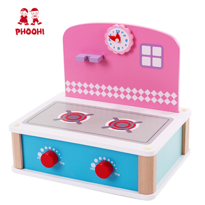 2 in 1 Children Pretend Play BBQ Grill Kids <strong>Wooden</strong> Table Top <strong>Kitchen</strong> <strong>Toy</strong> with <strong>Accessories</strong> - Product Image 5