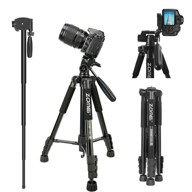 ZoMei Q222 Flexible Aluminum Alloy DSLR Camera Tripod-Portable for DV Photography Video Live Travel Outdoor Use