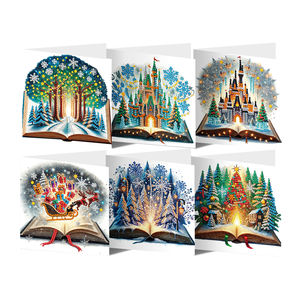 Kit kartu ucapan lukisan berlian DIY gaya Natal kartu ucapan seni Berlian Natal kartu ucapan lukisan berlian 5d - Product Image 1