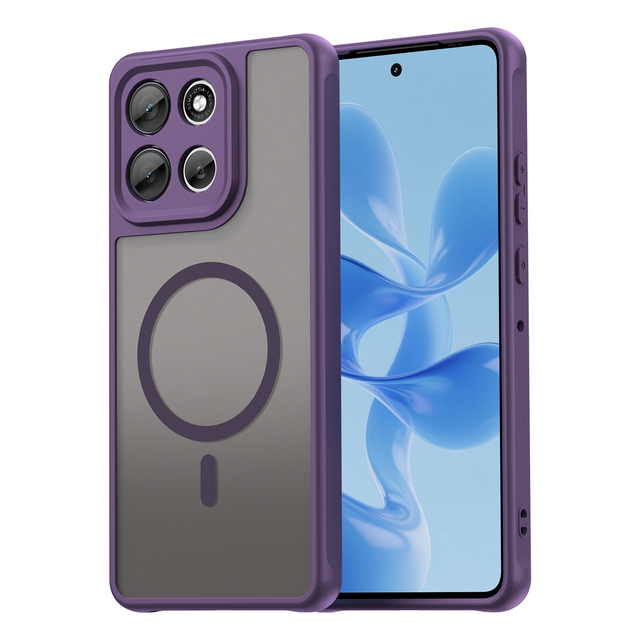 Translucent Matte Back Phone case for Moto G87 Magnetic Phone Cover for Moto G86 G56 G37 G57 G06 G100 Pro LM001