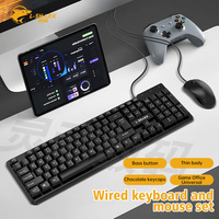 Stok Grosir Keyboard dan Mouse Gaming USB Berkabel, Set Combo untuk Bisnis, Kantor, Komputer Desktop PC, Tahan Air, OEM PC, DIY