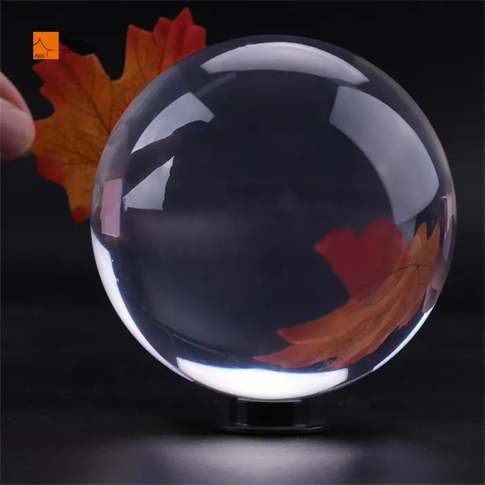 カスタム3インチ透明ポリレジンマジックボールクリアクリスタルセラピーおもちゃボール手作り樹脂工芸品