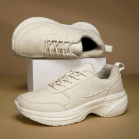 Baskets décontractées pour hommes, doublées polaire, à semelle épaisse antidérapante, spacieuses pour pieds larges, pieds épaissis, et pieds atteints de hallux valgus, pour le quotidien et le travail, OEM