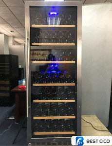 Refrigerador de vino CICO de 1,62 m con compresor alto, refrigerador de vino de diseño de lujo, refrigerador de vino de doble temperatura, SF-128D - Product Image 5