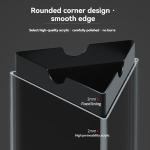 360 ° घूर्णन ऐक्रेलिक मेनू धारक | रेस्तरां/कैफे/बार के लिए बहु-पक्षीय पारदर्शी प्रदर्शन स्टैंड - Product Image 2