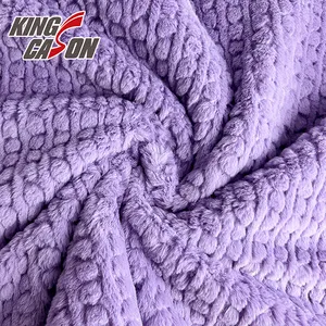 KINGCASON 100% maglia in poliestere tinta unita con stampa a colori solidi Spray fiore pelliccia di coniglio tessuto in pile per coperte tessuto per la casa