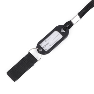 Cordón de metal negro para teléfono con etiqueta para nombre, para senderismo, bastón de caminar, correa antipérdida - Product Image 4