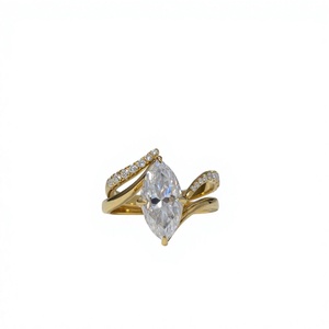 2 Ct Oval Cut Lab Grown Diamond Engagement <b>Ring</b> Set in Solid 14K Yellow Gold Filled Cute Style-Christmas Gift for Women - Product Image 2