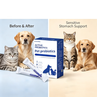 Poudre de probiotiques pour animaux de compagnie (chats et chiens) - Soin digestif sensible, aide au conditionnement gastro-intestinal, contre la constipation et la diarrhée