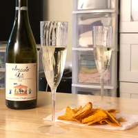 Gobelet de forme droite en verre à vin en plastique transparent jetable de 180ml pour une utilisation en camping de fête de mariage