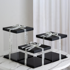 Hot Selling Aanpasbare Transparante Cake Geschenkdoos Voedsel Verpakking Tall Helder Cake Dozen - Product Image 2