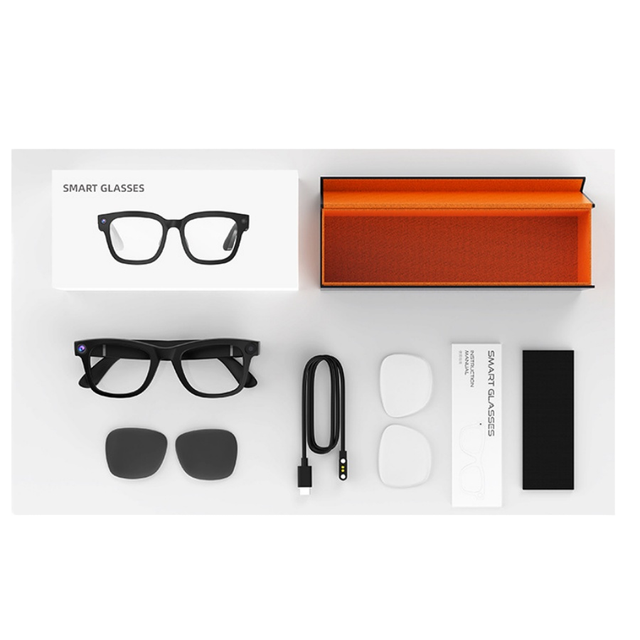 Smart Glasses 800w Audio WIFI Intelligent with Camera 1080P Video IPX-4 Waterproof Magnetic Charging Chat GPT AI Translator